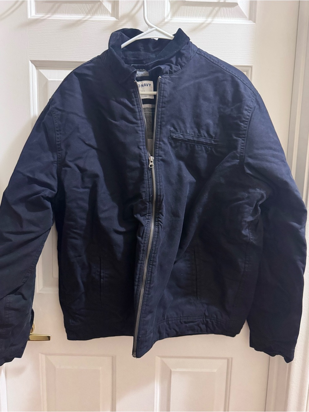 Old Navy Men's Dark Navy Zip Bomber Jacket